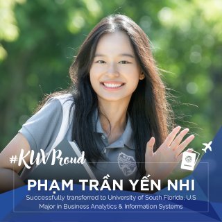 Yến Nhi chuyển tiếp thành công đến University of South Florida